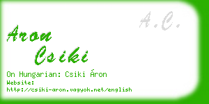 aron csiki business card